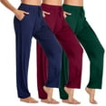 thumbnail image 1 of Women's 3-Pack Loose Fit Classic Lounge Pants (Sizes, S-3XL), 1 of 6