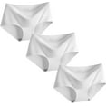 thumbnail image 1 of Women’s 3 Pack Seamless Basic Invisible Underwear Bikini Hipster Briefs Panties WHITE 1X, 1 of 5