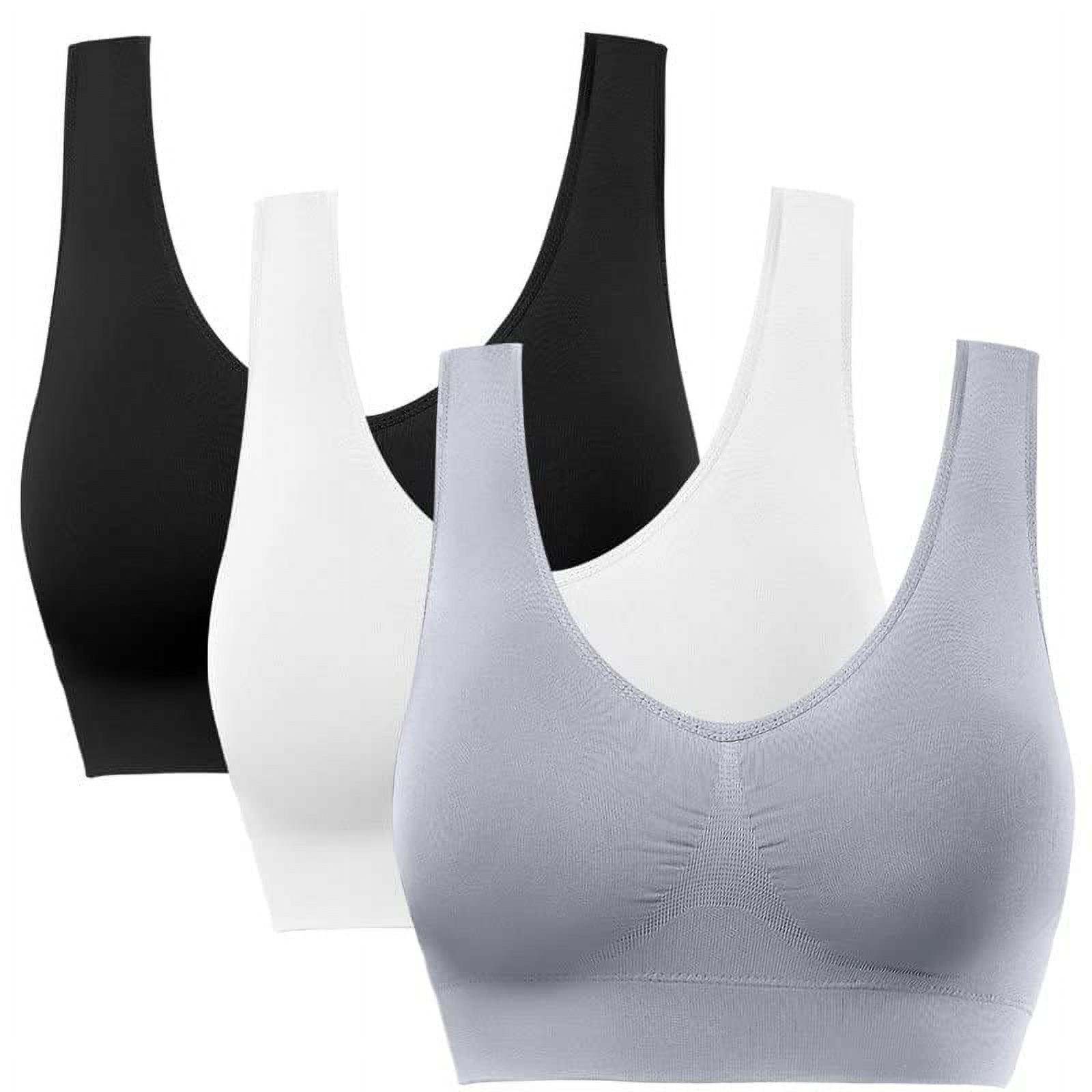 Pretty Comy Comfortable Sleep Bra for Women with Removable Pads -  3Pack/Size S-3XL 