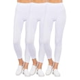 thumbnail image 1 of Women's 3 Pack Seamless Stretch Leggings High Waist Soft Nylon Spandex, 1 of 7