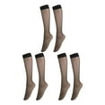 thumbnail image 1 of Women's 3-Pack Solid Color Thigh High Socks, Sheer Nylon Knee High Stockings for Party, Daily Wear, Fashion Accessories, Comfortable and Smooth Fit, Perfect for Layering and Stylish Ensembles - Black, 1 of 6
