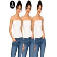 thumbnail image 1 of Women's 3-Pack Tube Tops ? Elastic Top Lightweight Stretchy Fit, 1 of 4