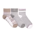 thumbnail image 1 of MUK LUKS Women's 3 Pair Pack Quarter Crew Cotton Compression Socks, 1 of 3