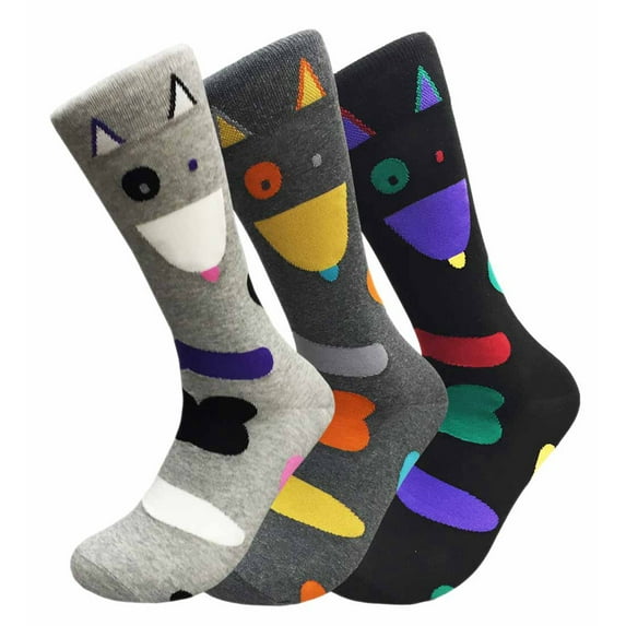 Women's 3 Pairs Truly Beautiful Comfortable Durable Soft Novelty Socks LNVT008-3P One SizeAssorted