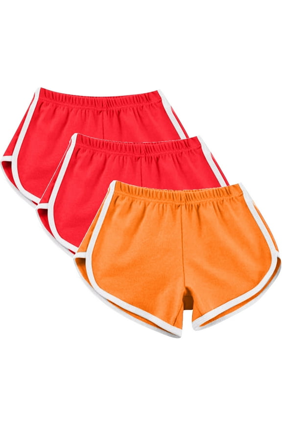 Women's 3-Piece Casual Summer Sports Shorts Active Workout Yoga Shorts Set, Quick-Dry Stretchy Athletic Gym Shorts, Lightweight Breathable Comfy Lounge Wear for Running Pilates Travel Essentials