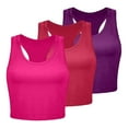 Women's 3 Piece Tank Tops Ribbed Seamless Workout Exercise Shirts Yoga Crop Tops - Walmart.com