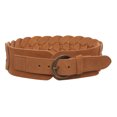 thumbnail image 1 of Women's 3" Wide Cow Suede Round Disc Braided Waist Belt with Round Buckle, 1 of 4