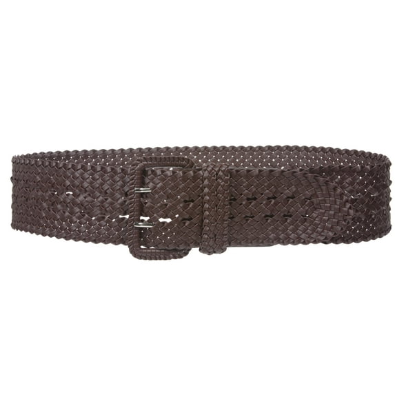 Women's 3" Wide Hand Made Braided Square Buckle Belt