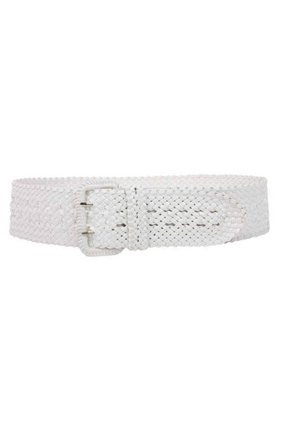 Women's 3" Wide Hand Made Braided Square Buckle Belt