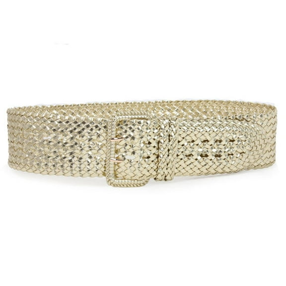 Women's 3" Wide Hand Made Braided Square Buckle Belt