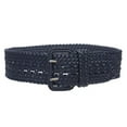 thumbnail image 1 of Women's 3" Wide Hand Made Braided Square Buckle Belt, 1 of 3