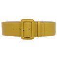 thumbnail image 1 of Women's 3" Wide High Waist Fashion Stitch Rectangular Leather Belt, 1 of 3