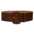 thumbnail image 1 of Women's 3" Wide High Waist Fashion Stitch Rectangular Leather Belt, 1 of 3
