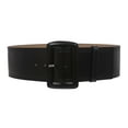 thumbnail image 1 of Women's 3" Wide High Waist Fashion Stitch Rectangular Leather Belt, 1 of 3