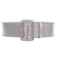 thumbnail image 1 of Women's 3" Wide High Waist Fashion Stitch Rectangular Leather Belt, 1 of 3