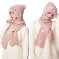 thumbnail image 1 of Women's 3-in-1 Fleece Lined Knit Hat Scarf and Mask Combo for Cold Weather Outdoor Activities, 1 Count, 1 of 7