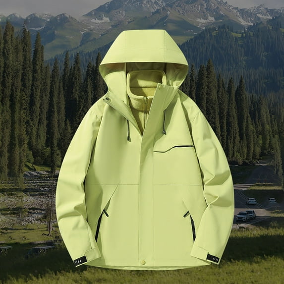 Women's 3-in-1 Waterproof Jacket with Fleece Liner Windbreaker Softshell Raincoat Winter Ski for Rain Snow Outdoor Hiking