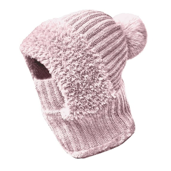 Women's 3-in-1 Winter Hat with Face Cover - Knitted Beanie, Hooded Scarf & Mask Set, Wind Resistant Thick Plush Lined for Skiing & Snow
