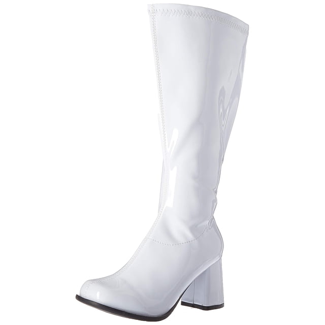 Women's 3 inch Wide Width White GoGo Boot - Walmart.com
