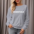 thumbnail image 1 of Women's 300g ESSENTIALS Letters Round Neck Pullover Sweatshirt, 1 of 11