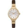 thumbnail image 1 of Women's 30mm Two-Tone Dial Watch, Brown Strap, 1 of 1