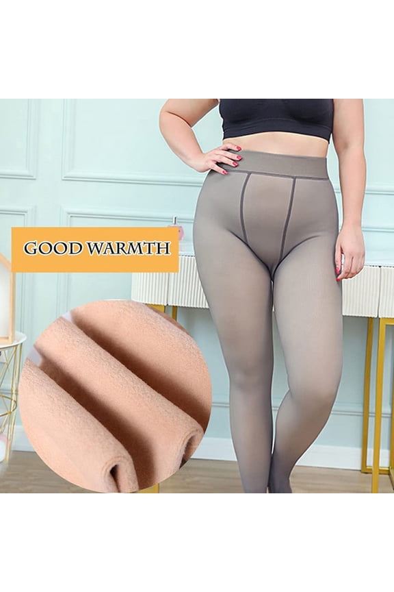 Women's 320g Opaque Tights, Fake Sheer Illusion Pantyhose for a Natural Look, Large Size Extra Warm Leggings for Cold Weather, Daily Winter Wear, and Insulated Comfort, Soft and Durable