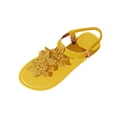 thumbnail image 1 of Women's 3D Floral Thong Slingback Flat Sandals, Open-Toe Breathable Casual Beach Footwear, 1 of 7