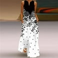 thumbnail image 1 of Women's 3D Printed Dresses Summer Ink Painting Art Design Sleeveless V-Neck Long Dress Elegant Beach Party Maxi Dresses Vestidos, 1 of 1