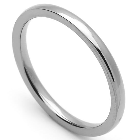 Women's 3MM Comfort Fit Stainless Steel Wedding Band Classic Domed Ring (Size 5 to 12) Size 10