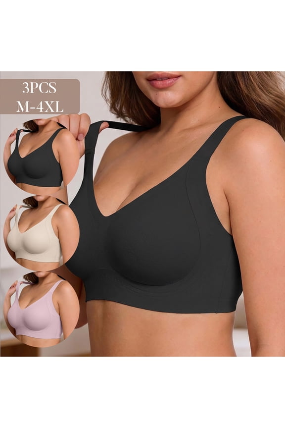 Jelly Bra for Women–Anti-Sag Lift Without Underwire, Full Coverage Wireless Support, Seamless Jelly Strip Comfort