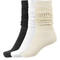 thumbnail image 1 of 3Pairs  Women's Slouch Socks - Thigh High Scrunch Socks, Soft Breathable, Value Bulk Assortment, Fits Shoe Size 5-11, 1 of 7
