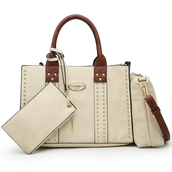 Women's 3Pcs Purse Handbag Shoulder Bag Tote Satchel Hobo Bag Briefcase Work Bag for Ladies