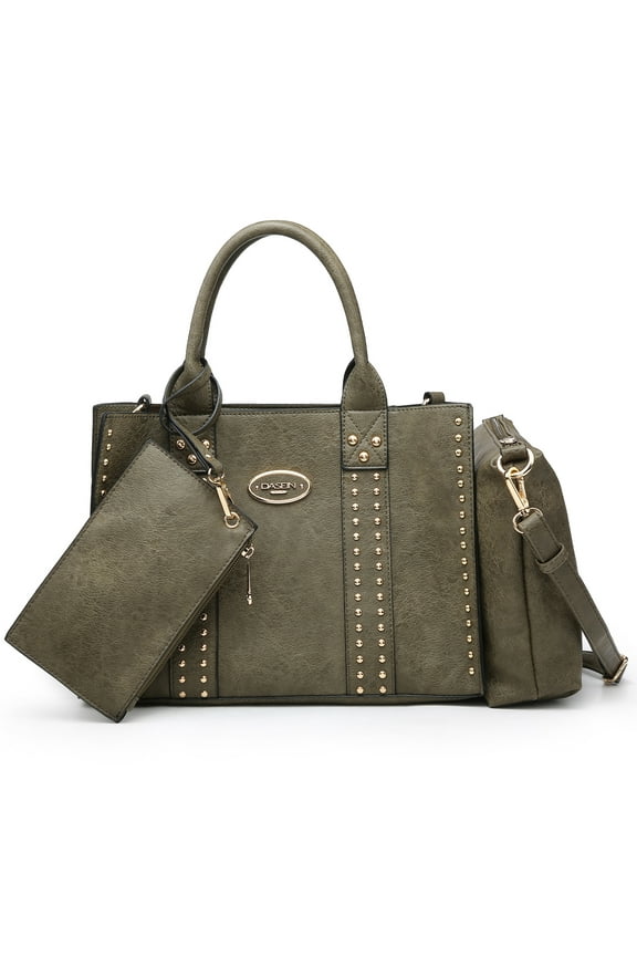 Women's 3Pcs Purse Handbag Shoulder Bag Tote Satchel Hobo Bag Briefcase Work Bag for Ladies