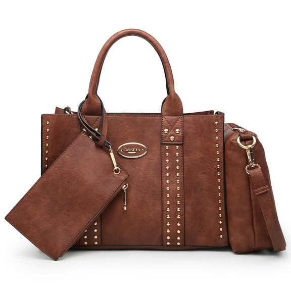 Women's 3Pcs Purse Handbag Shoulder Bag Tote Satchel Hobo Bag Briefcase Work Bag for Ladies