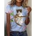 thumbnail image 1 of Women‘s 3d Dogs Cat Print T Shirt Fashion Womens Tees Tops Harujuku Kawaii Oversized Summer O-Neck Top Female Clothing 2024, 1 of 7