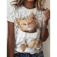 thumbnail image 1 of Women‘s 3d Dogs Cat Print T Shirt Fashion Womens Tees Tops Harujuku Kawaii Oversized Summer O-Neck Top Female Clothing 2024, 1 of 7