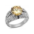thumbnail image 1 of Women's 4.55 Ct Round Cut Champagne Cz Stainless Steel Engagement Ring Size 7, 1 of 5