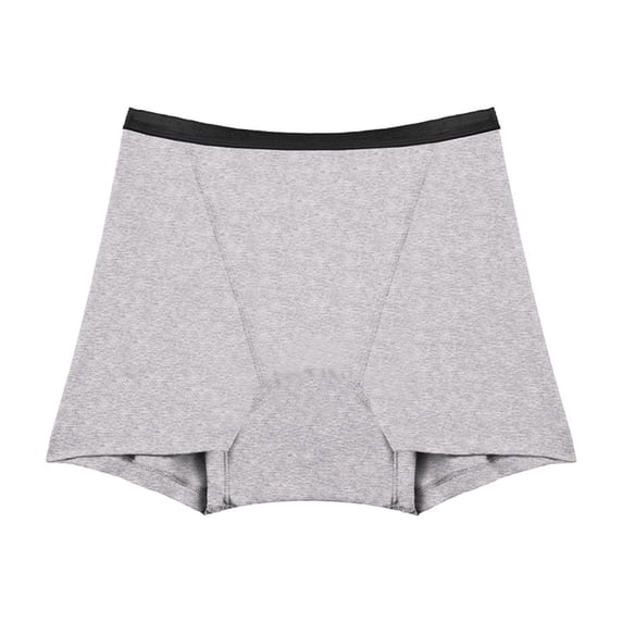 Women's 4 Layer Leakproof Menstrual Panties Light Absorption For Girls Breathable Crotch Underwear, M, Grey