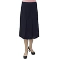 thumbnail image 1 of Women's 4" Narrow Box Pleated Below the Knee Length Skirt, 1 of 3