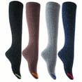 thumbnail image 1 of Women's 4 Pairs Soft Comfortable Durable & Truly Beautiful Knee High Cotton Boot Socks HR158212 Size 6-94 Random Color, 1 of 9
