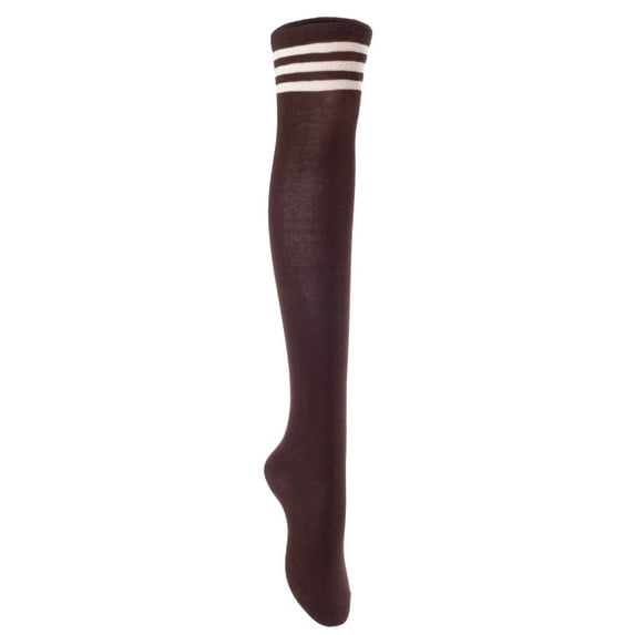 Women's 4 Pairs Thigh High Socks Over the Knee High Leg Wamers Girls Winter Warm Crochet Socks(Coffee) 4p1c3
