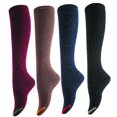 thumbnail image 1 of Women's 4 Pairs Truly Beautiful Comfortable Durable Soft Knee High Cotton Boot Socks M158212 Size 6-9(4 Color w/o Grey), 1 of 9