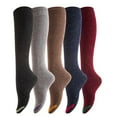 thumbnail image 1 of Women's 4 Pairs Truly Beautiful Comfortable Durable Soft Knee High Cotton Boot Socks M158212 Size 6-9(4 Random Color), 1 of 9