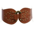 thumbnail image 1 of Women's 4" Wide High Waist Elastic Stretchy Studded Hook Belt, 1 of 3