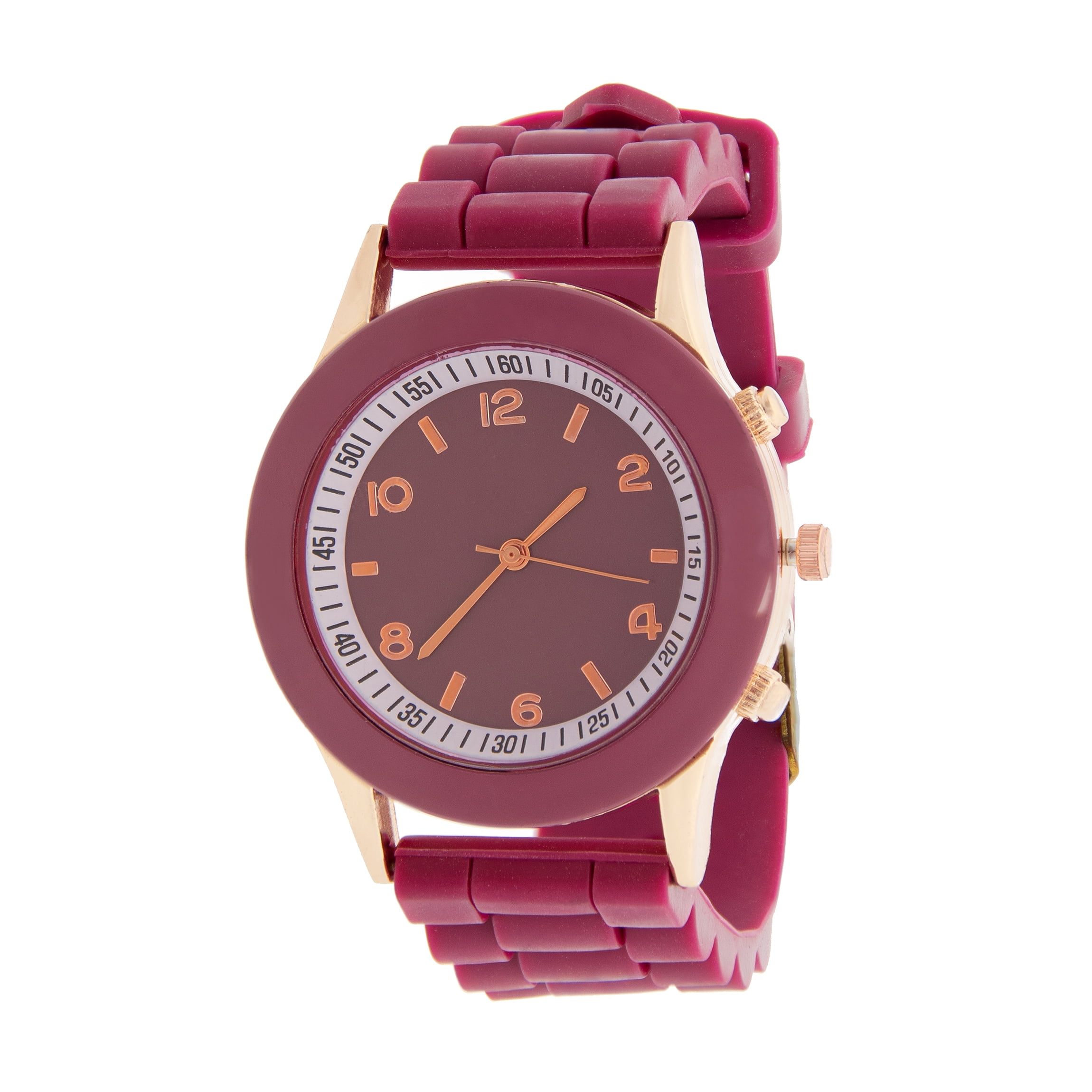 Women\'s Red Analog Quartz Fashion Silicone Crosshair Unisex Jelly Wrist Watch Ladies Geneva Quartz Watch RED Silicone Jelly Band  main image 4