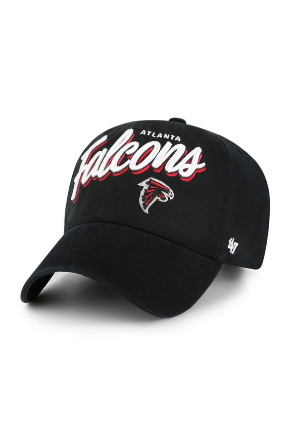 Women's '47  Black Atlanta Falcons Ariana Clean Up Adjustable Hat