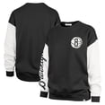 thumbnail image 1 of Women's '47 Black Brooklyn Nets  Rise Andie Oversized Pullover Sweatshirt, 1 of 3