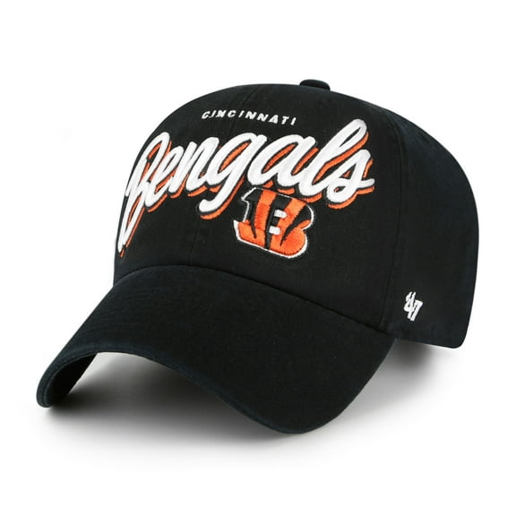 Women's '47 Black Cincinnati Bengals Ariana Clean Up Adjustable Hat