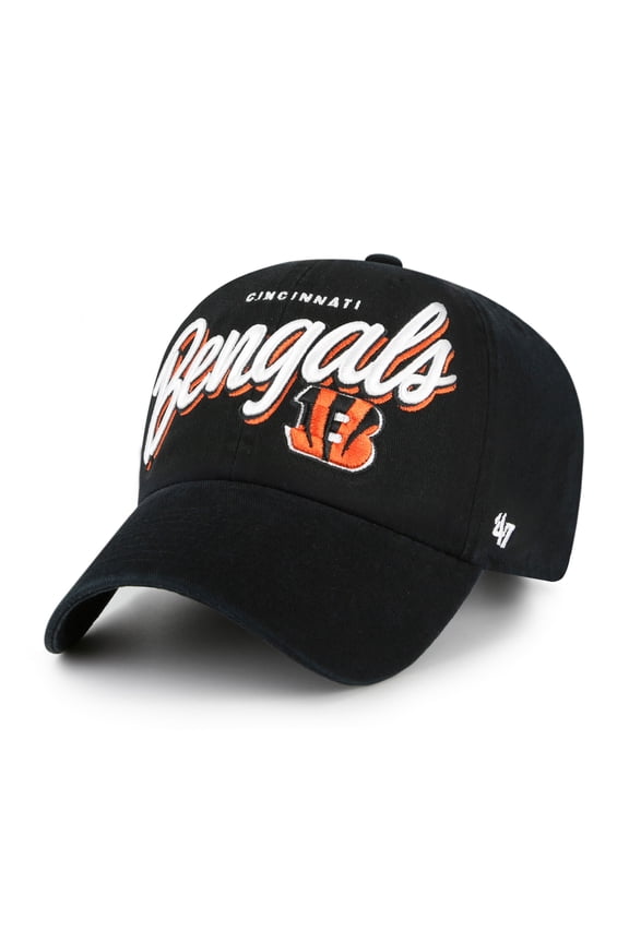 Women's '47 Black Cincinnati Bengals Ariana Clean Up Adjustable Hat