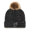 thumbnail image 1 of Women's '47 Black Miami Heat Meeko Cuffed Knit Hat with Pom, 1 of 2